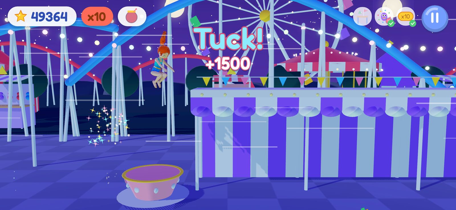The Amusement Park world at night